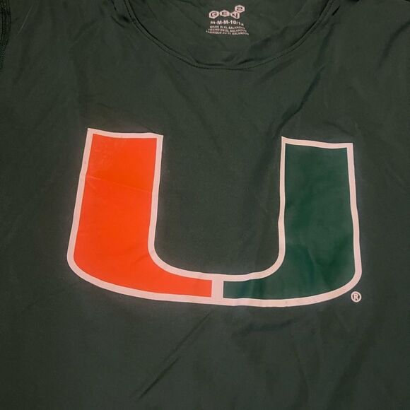 Green T-Shirt with Orange and Green Logo - Picture 1 of 3